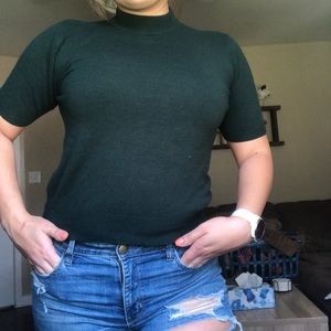 Vintage Sag Harbor green turtle neck